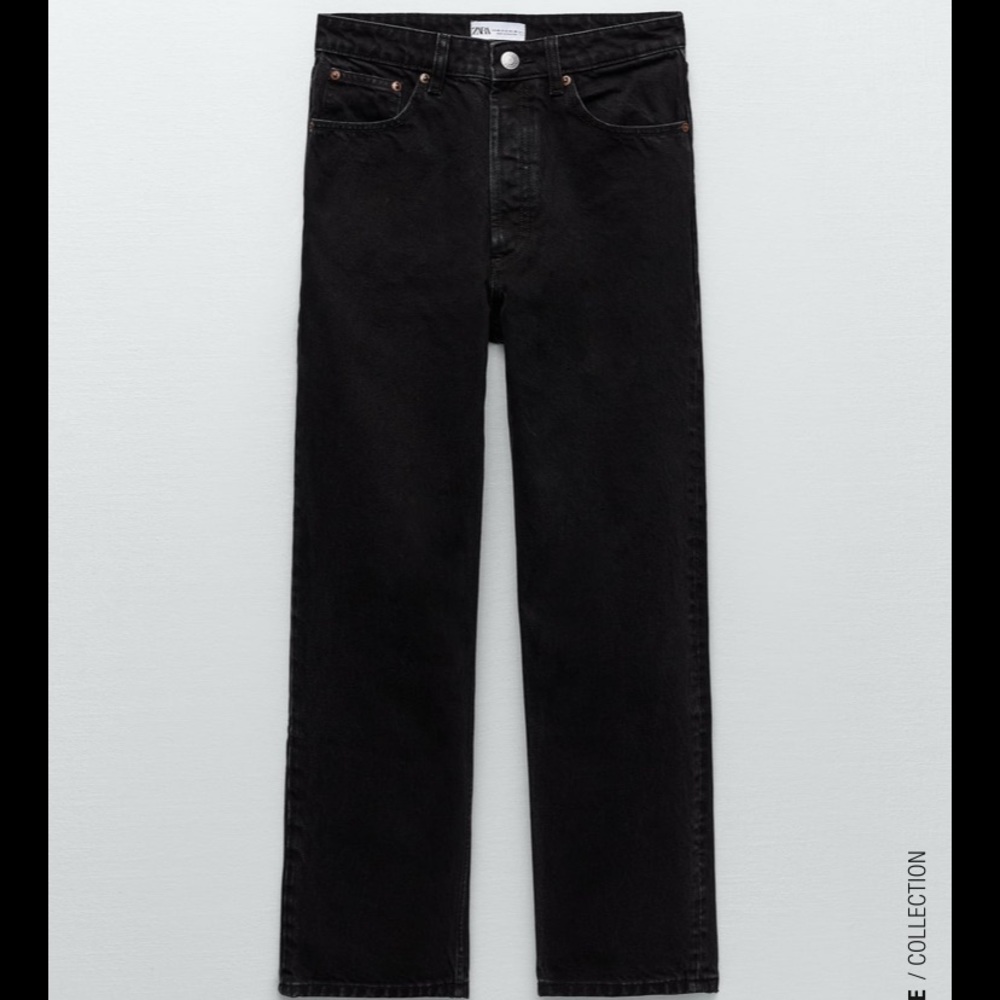 NWT Zara High Rise Straight Leg Jeans